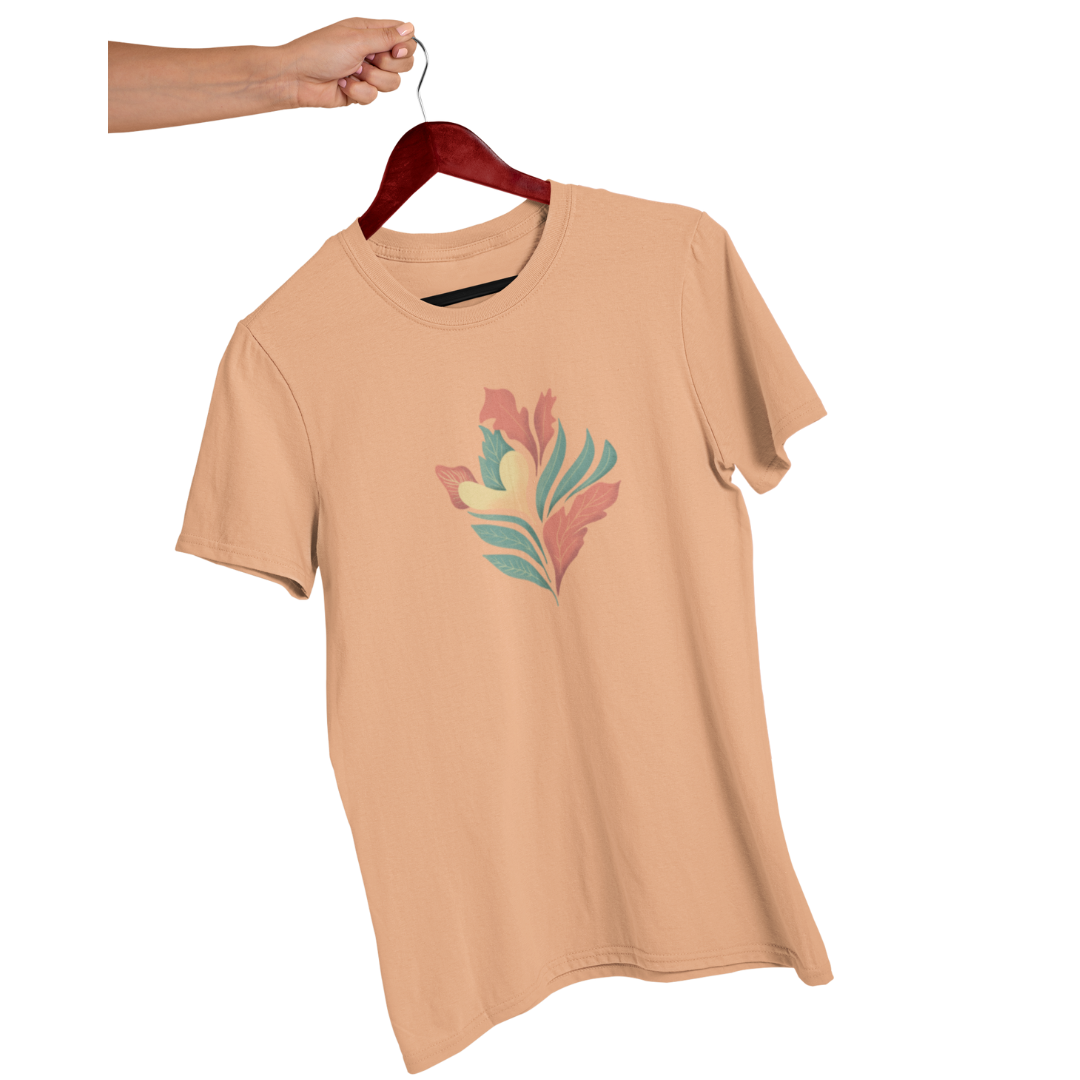 Flower Printed Half Sleeve T-shirt for Women