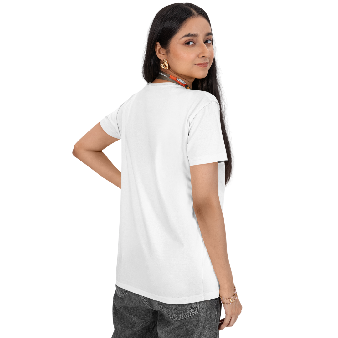 Positive Vibes Graphic T-Shirt for Women | Uplifting Design | Comfortable Casual Regular Fit | 100% Cotton