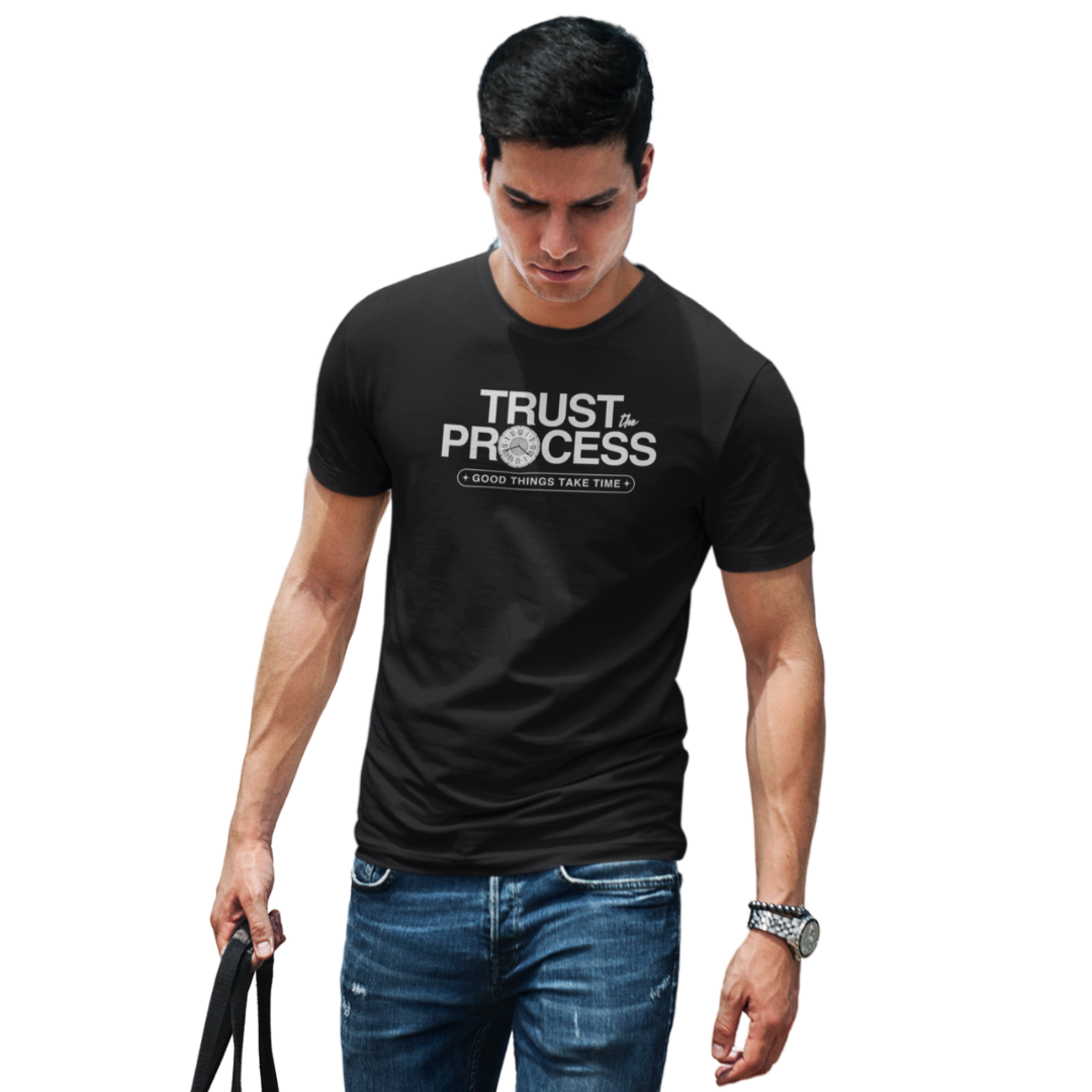Trust the Process | Inspirational Graphic Printed Unisex T-Shirt | Regular Fit | 100% Cotton