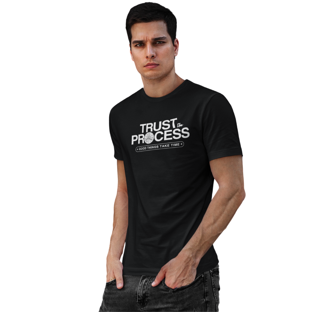 Trust the Process | Inspirational Graphic Printed Unisex T-Shirt | Regular Fit | 100% Cotton