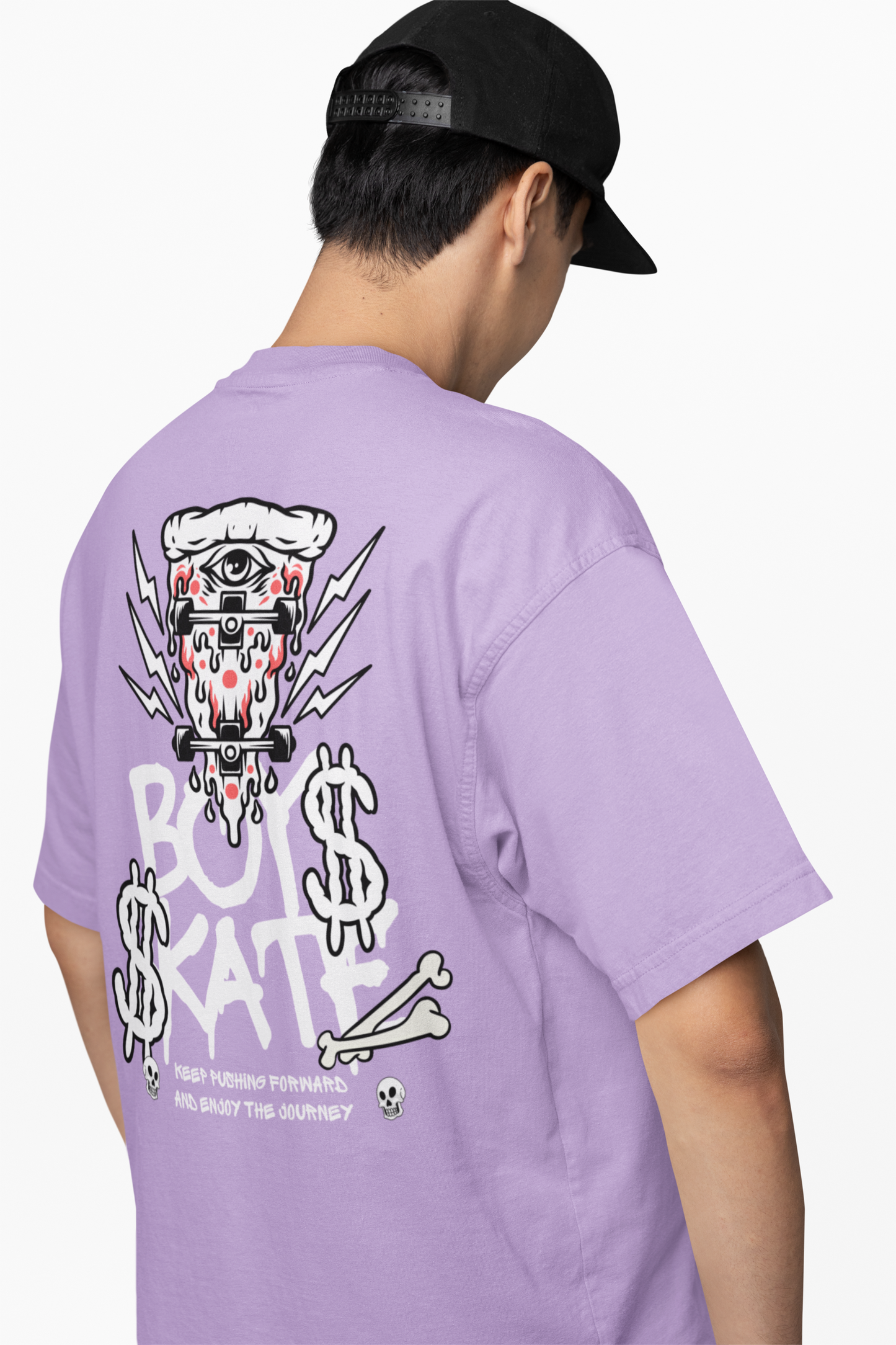 Boys Skate Lavender Printed Tees