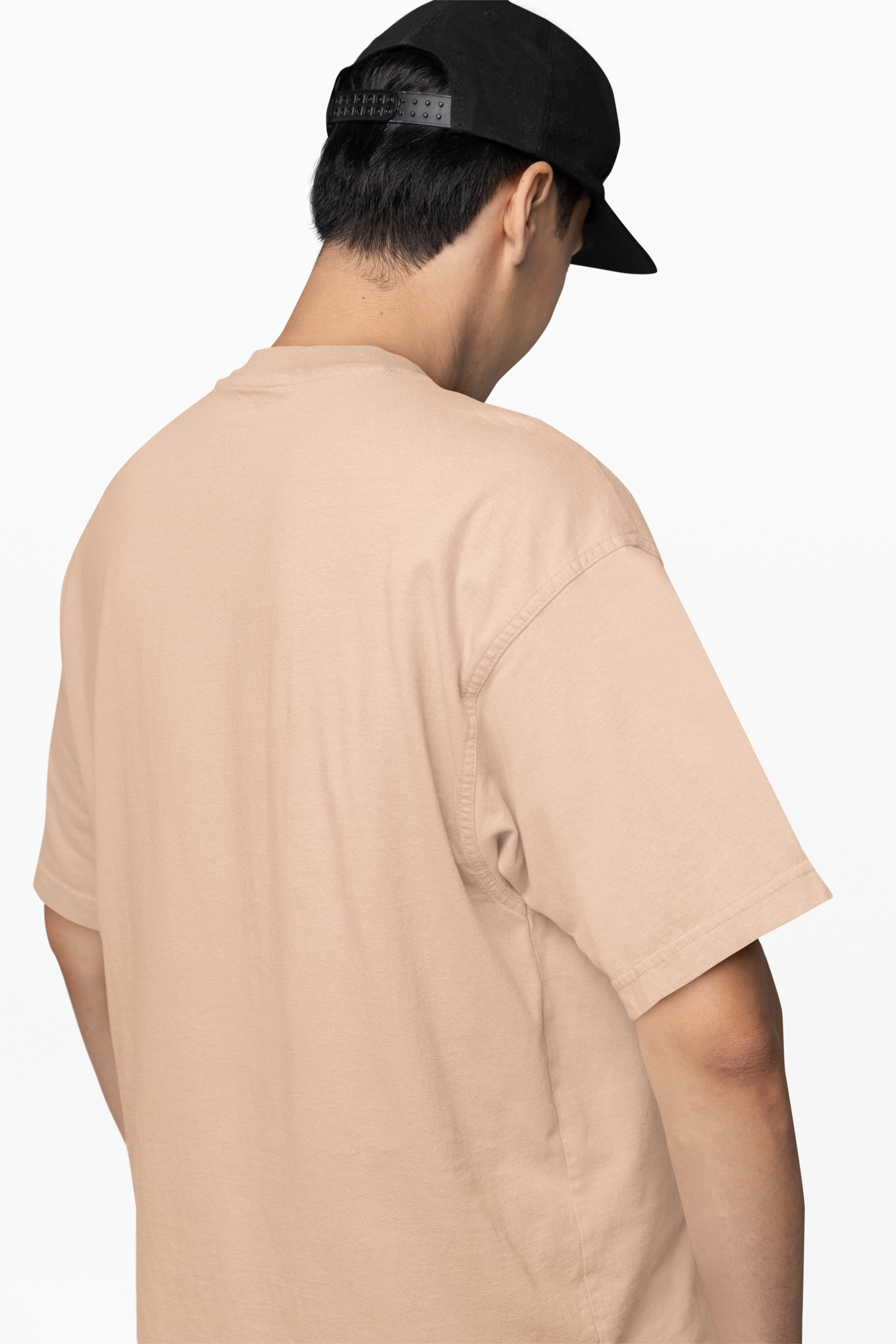 Chicemporia Oversized Unisex Beige T-Shirt | Premium Cotton Drop Shoulder Tee