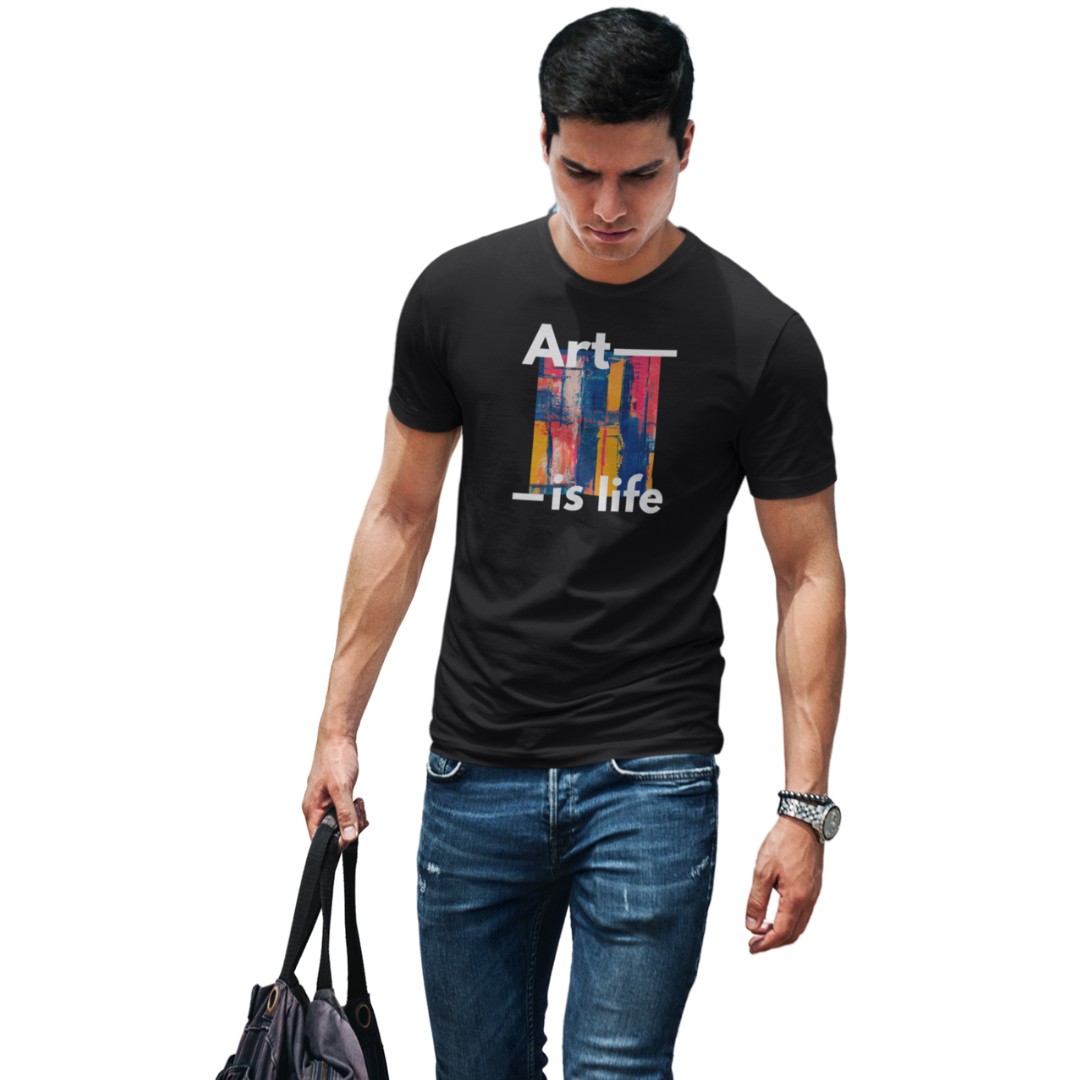 Art is Life | Graphic Printed Unisex T-Shirt | Regular Fit | 100% Cotton
