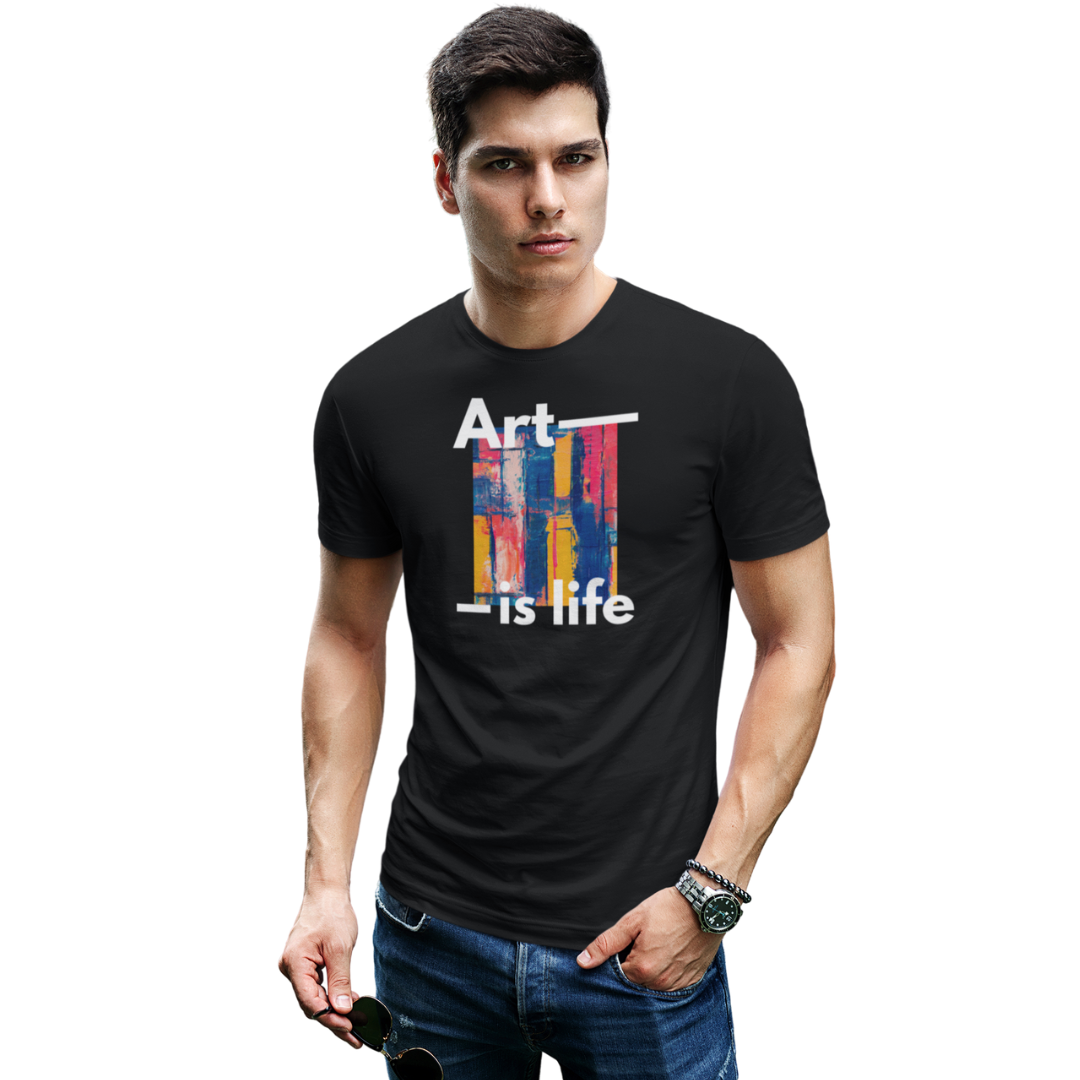Art is Life | Graphic Printed Unisex T-Shirt | Regular Fit | 100% Cotton