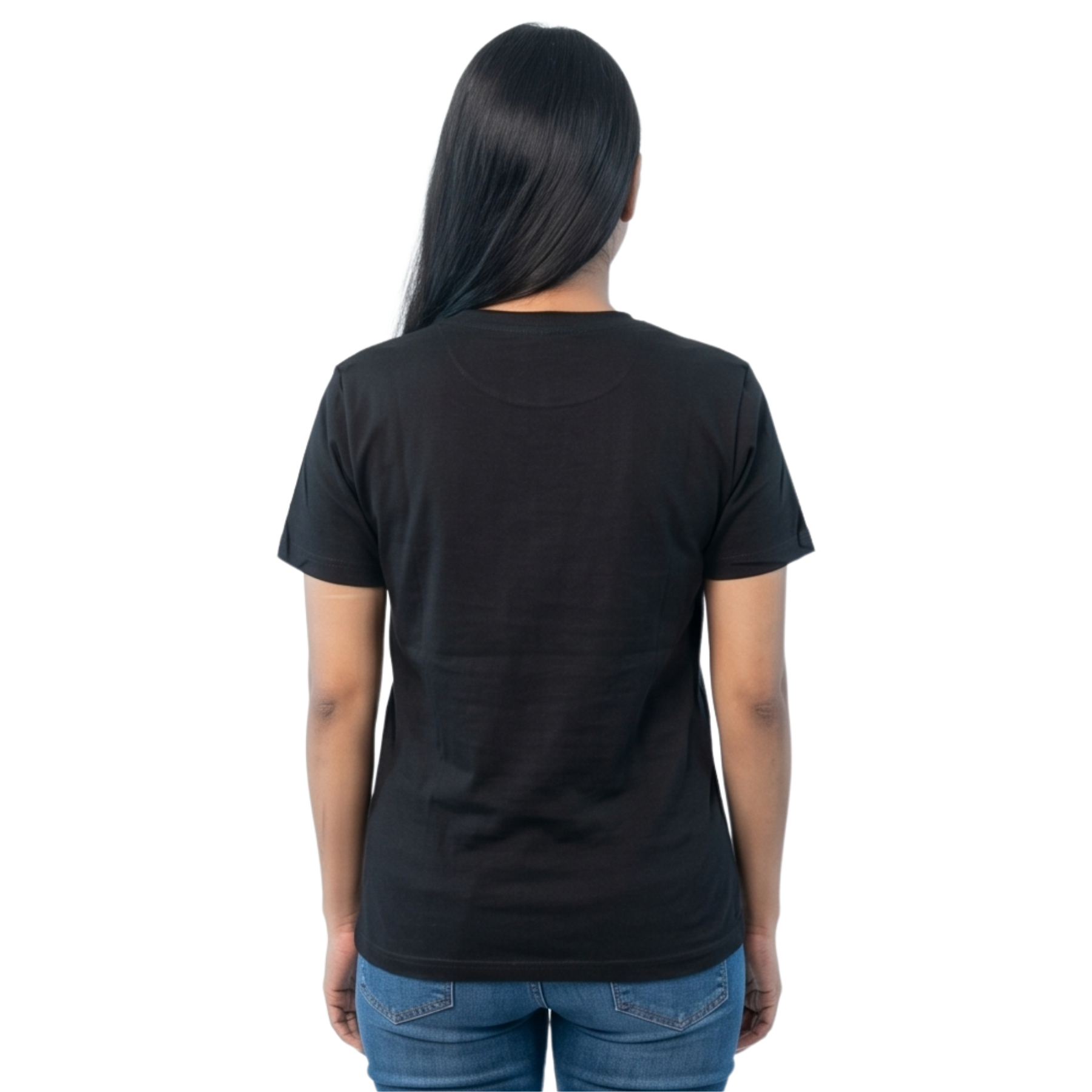 Chicemporia Women's Luxe Classic Black Ultra-Soft Regular Fit Tee