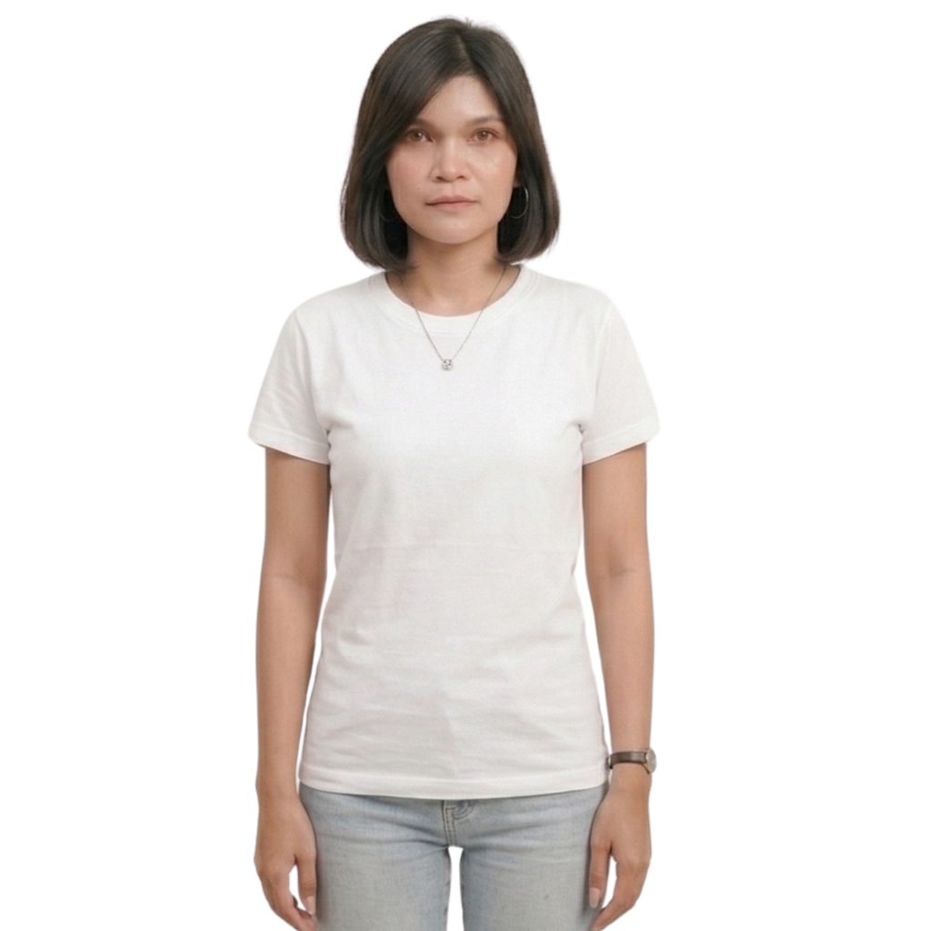 Chicemporia Women's Luxe White Ultra-Soft Regular Fit Tee