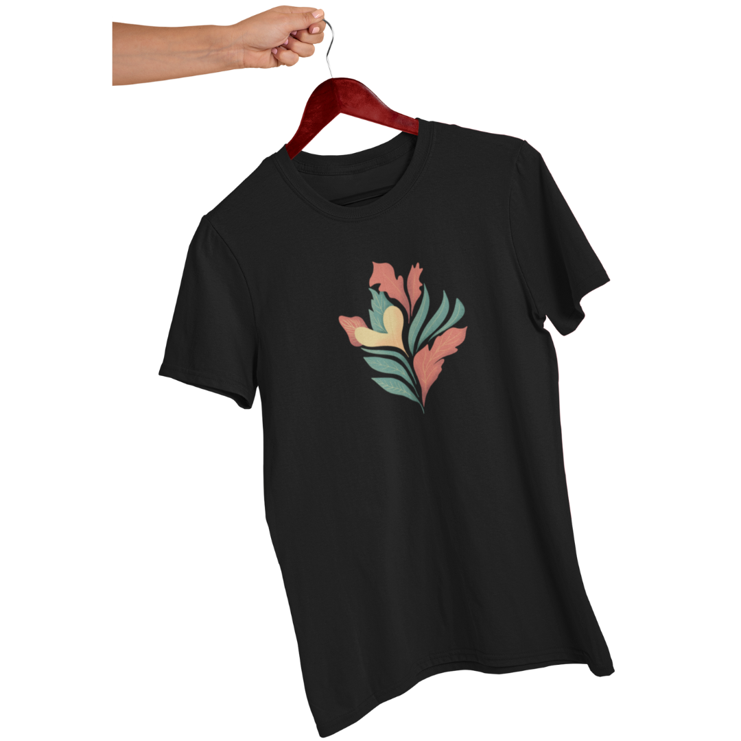 Flower Printed Half Sleeve T-shirt  for Women