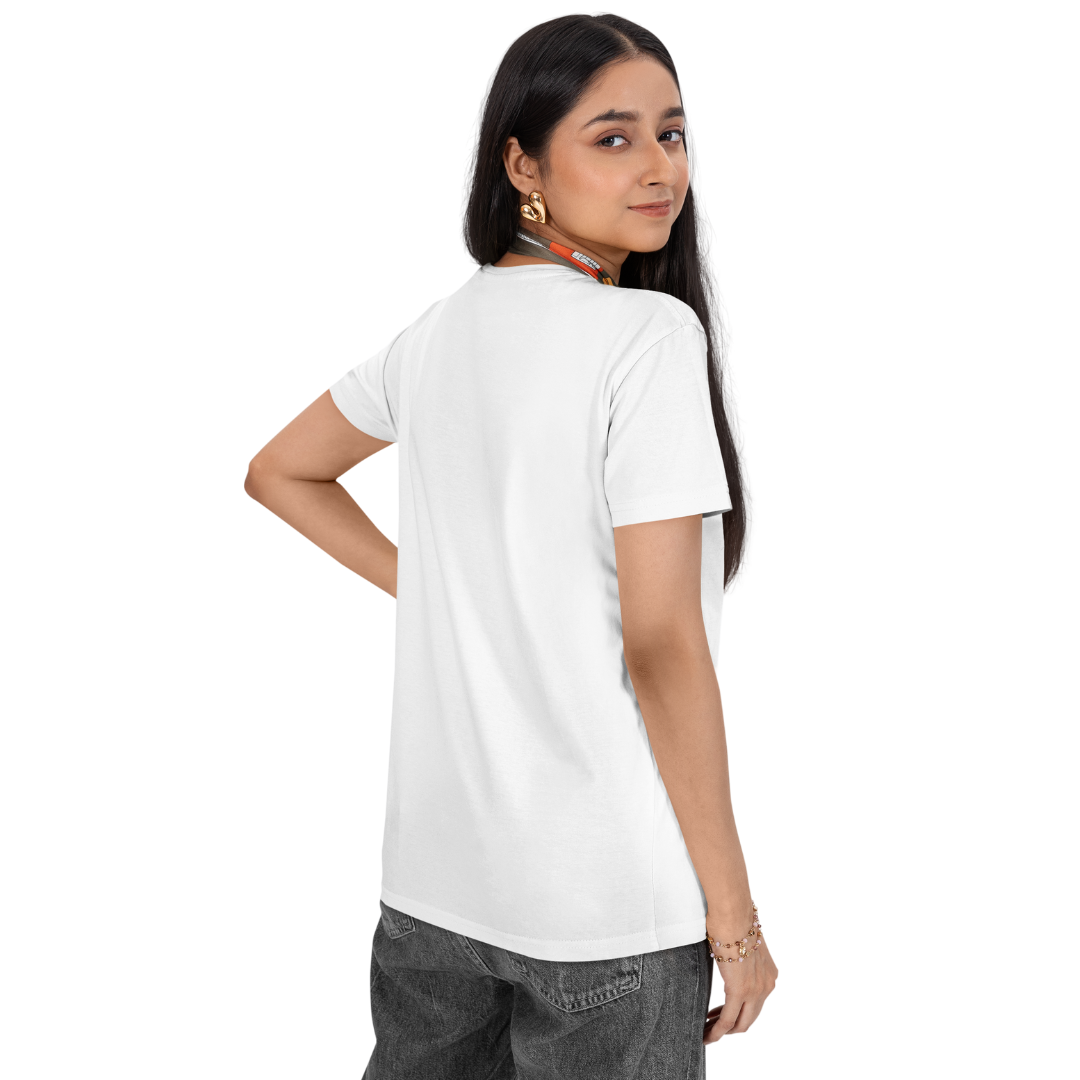 Flower Printed Half Sleeve T-shirt  for Women