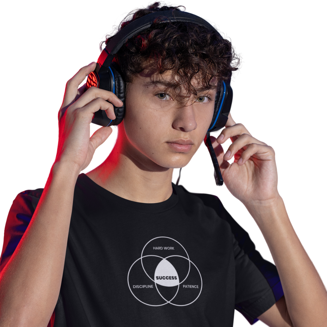 Hard Work, Patience, Discipline = Success | Motivational Graphic Printed Unisex T-Shirt | Regular Fit | 100% Cotton