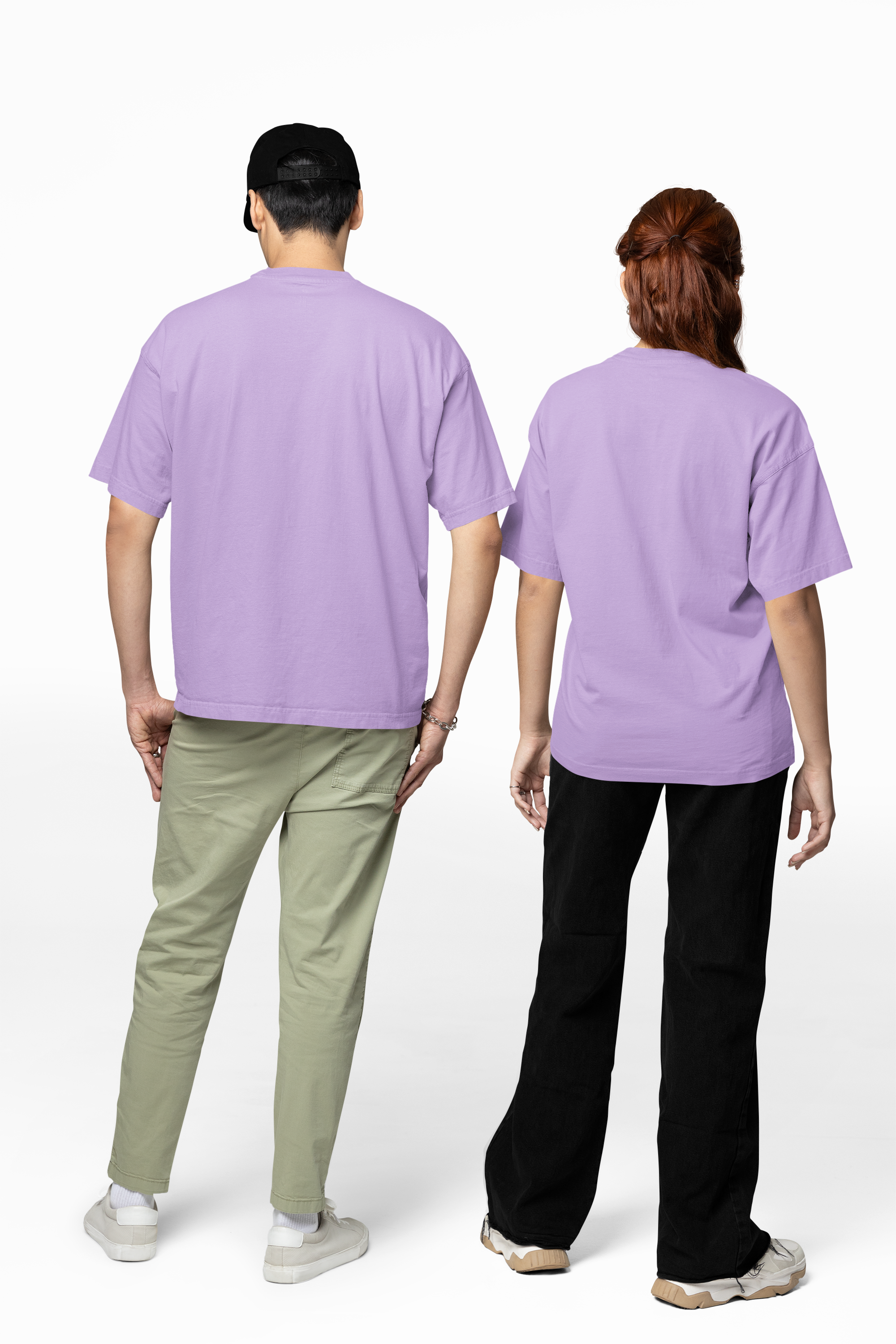 Chicemporia Oversized Unisex Beige T-Shirt | Premium Cotton Drop Shoulder Tee