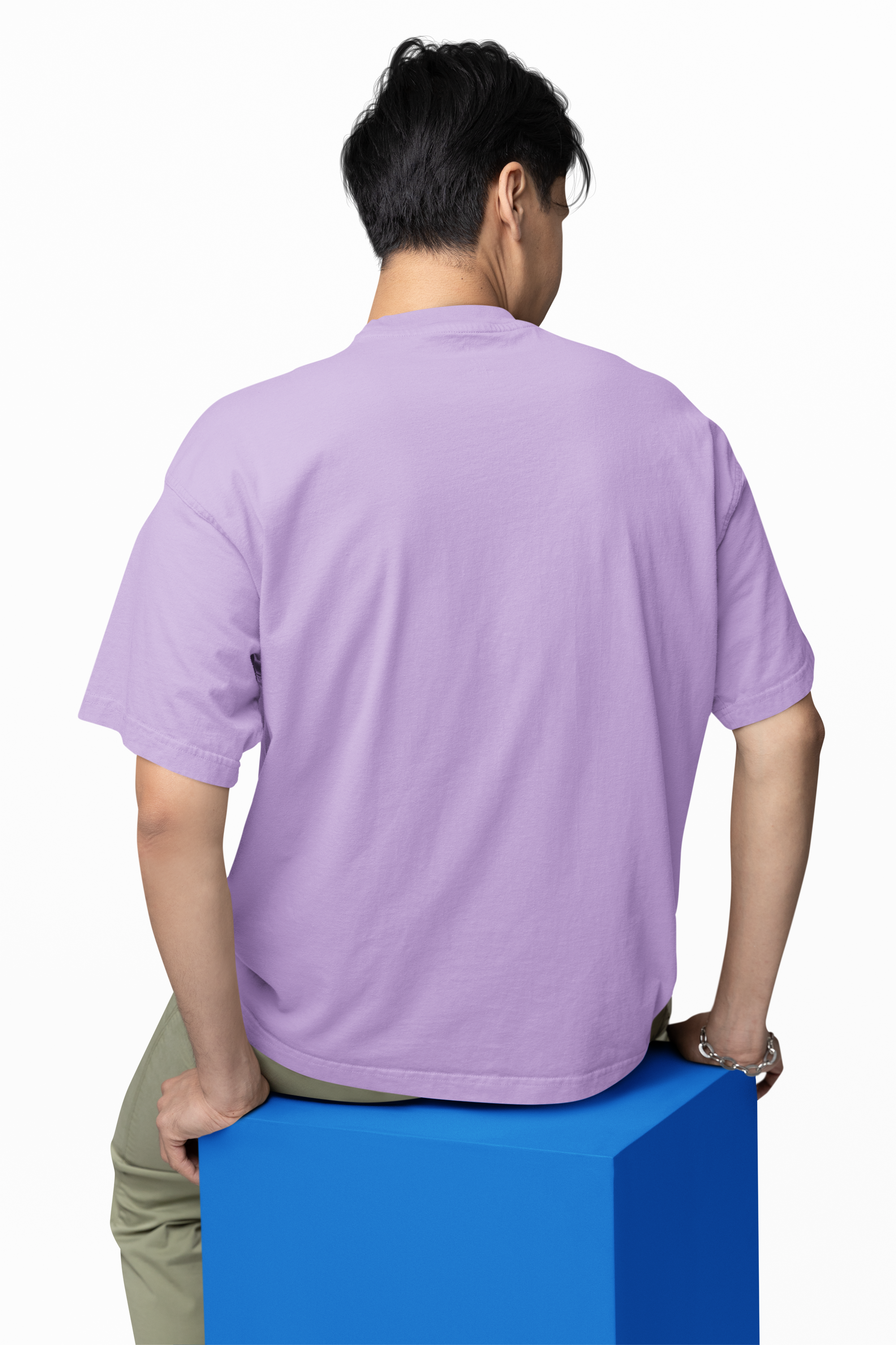 Chicemporia Oversized Unisex Beige T-Shirt | Premium Cotton Drop Shoulder Tee