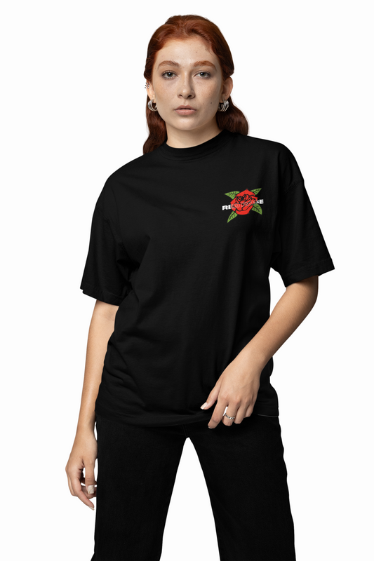 Red Rose Statement Tee – Unisex Streetwear Essential